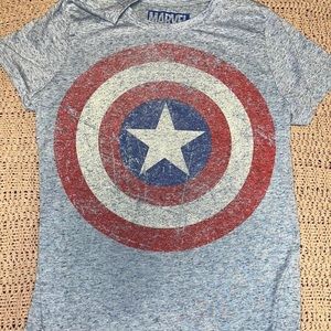 Girls Captain America Cotton Tee